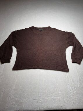 Banana Republic Chocolate Brown Cropped Crewneck Sweater